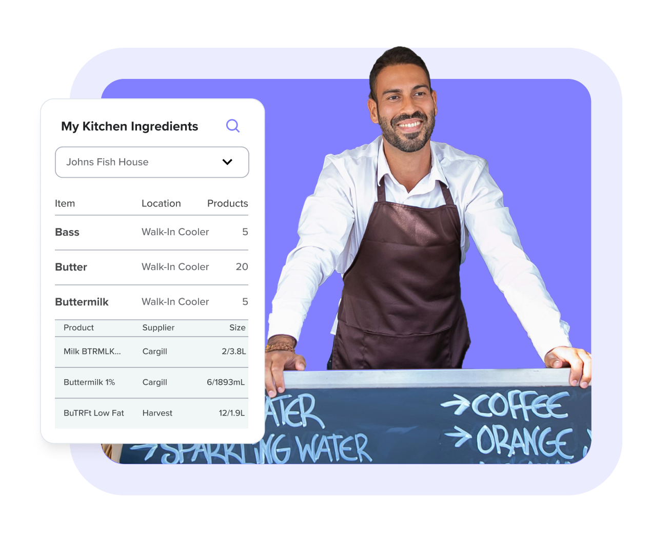 Man smiling with ingredient report