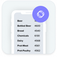 Cell phone with mobile inventory count displayed