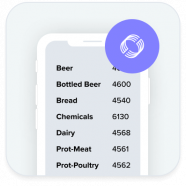 Cell phone with mobile inventory count displayed