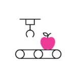 Conveyer belt with apple icon