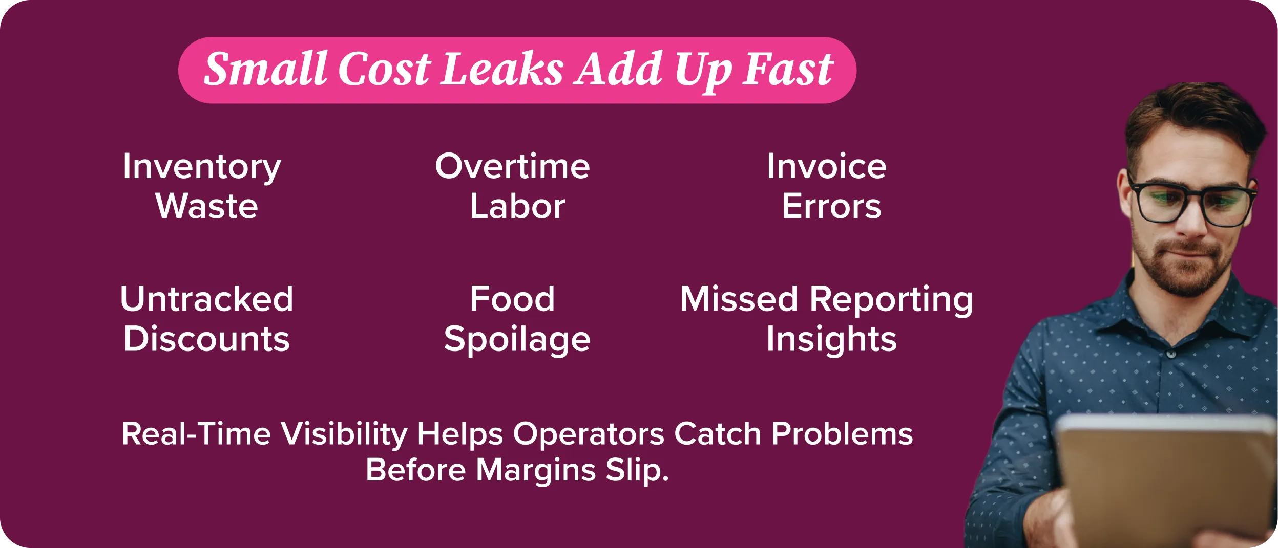 common cost leaks including inventory waste, overtime labor, invoice errors, etc common cost leaks including inventory waste, overtime labor, invoice errors, etc