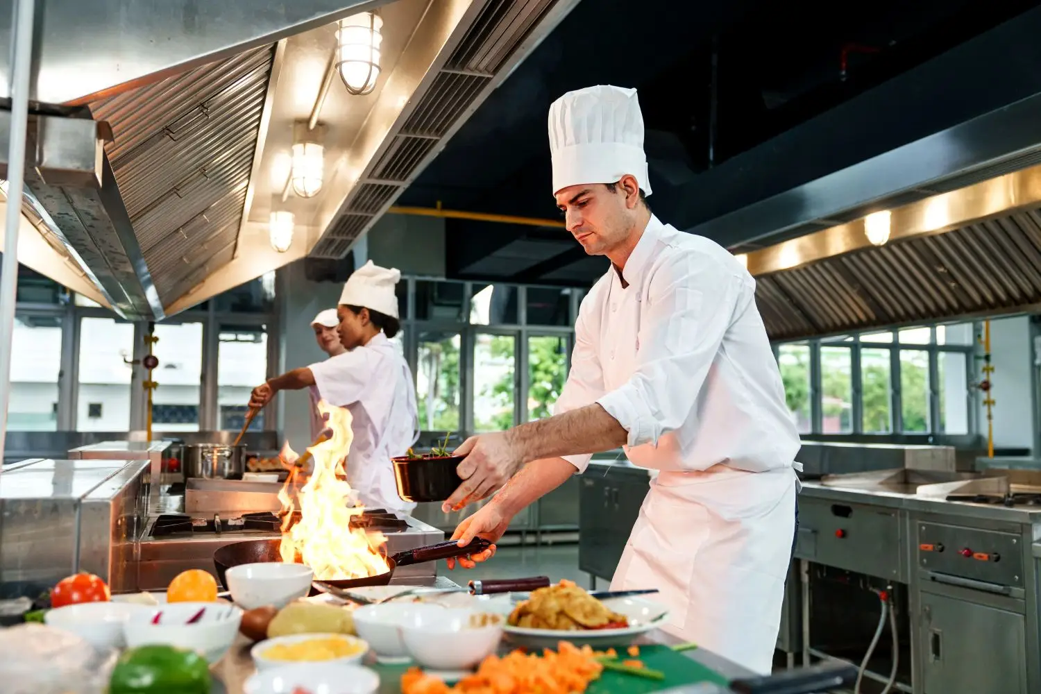Restaurant Kitchen Workflow and Food Preparation
