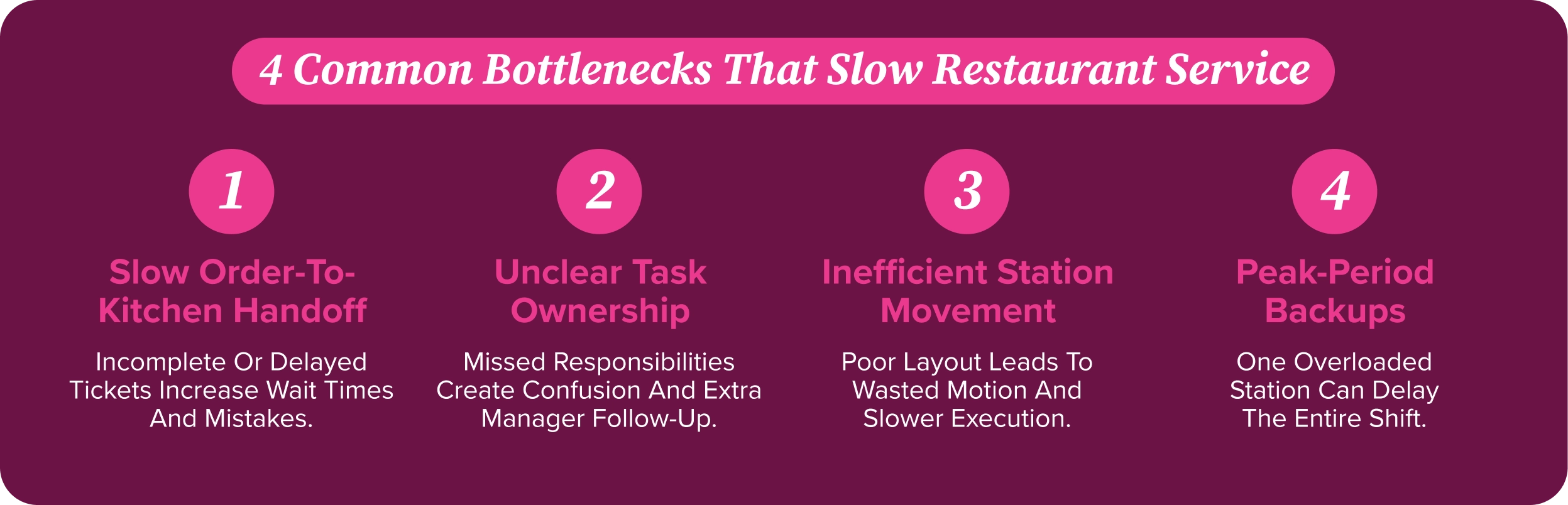 Four common restaurant workflow bottlenecks