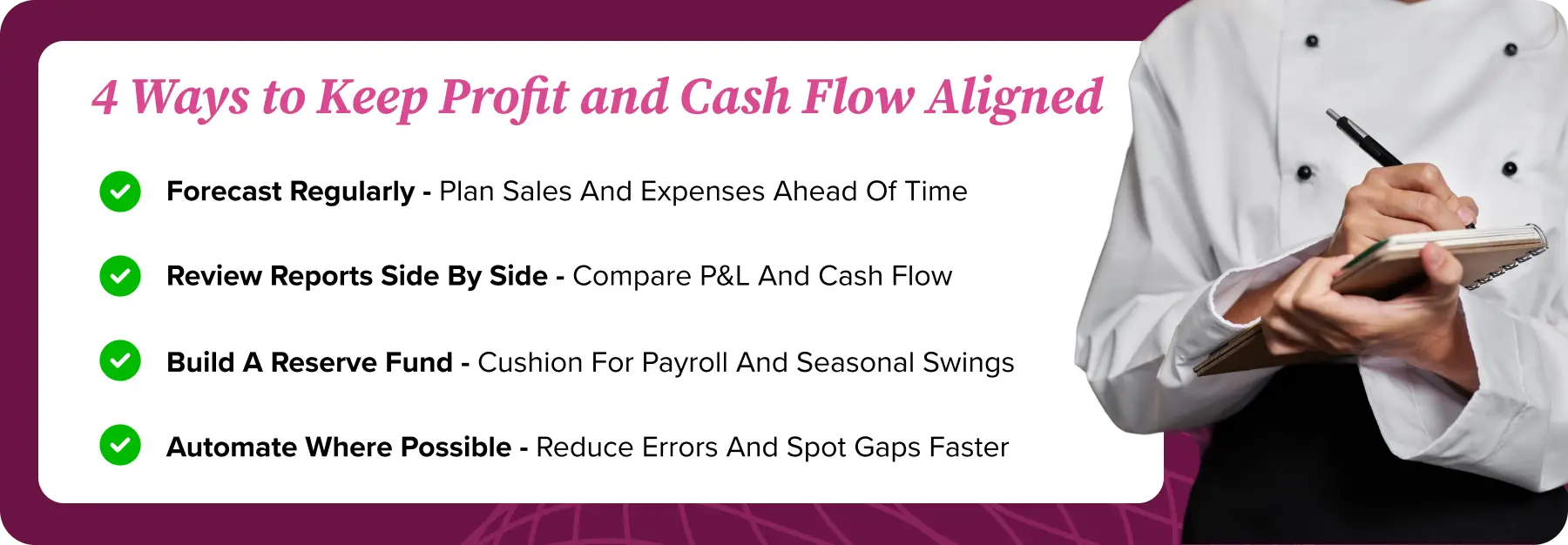 How to Align Restaurant Profit and Restaurant Cash Flow How to Align Restaurant Profit and Restaurant Cash Flow