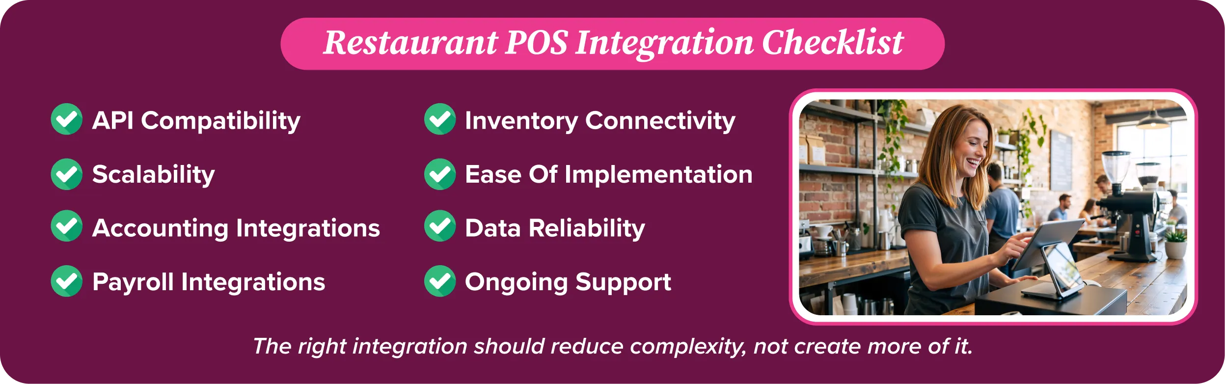 Restaurant POS integration checklist