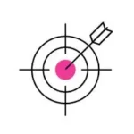 Arrow and target icon