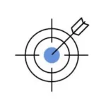 Target plus arrow icon