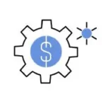 Gear with dollar sign icon