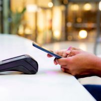 Restaurant Contactless Payment Transaction at POS Terminal