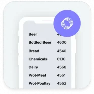 Cell phone with mobile inventory count displayed
